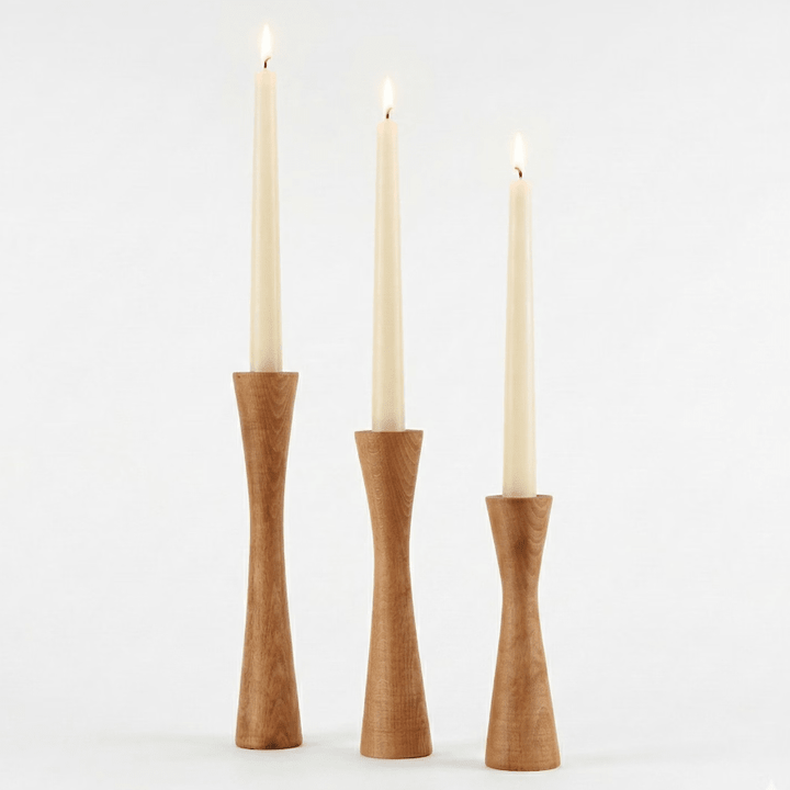 Triolaa Living Lounge Table Wooden Candle Holder Stand (Set of 3) | Furniture | Waseeh Pakistan