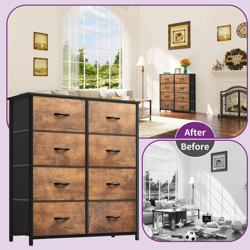 Uforic 8 Drawer Storage Living Lounge Dressers Cabinet Stand | Furniture | Waseeh Pakistan