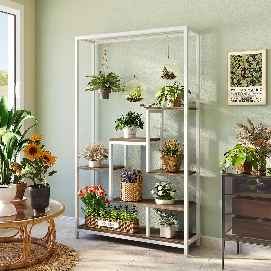 Valira Shelf with 6 S Hooks Planter Rack | Furniture | Waseeh Pakistan