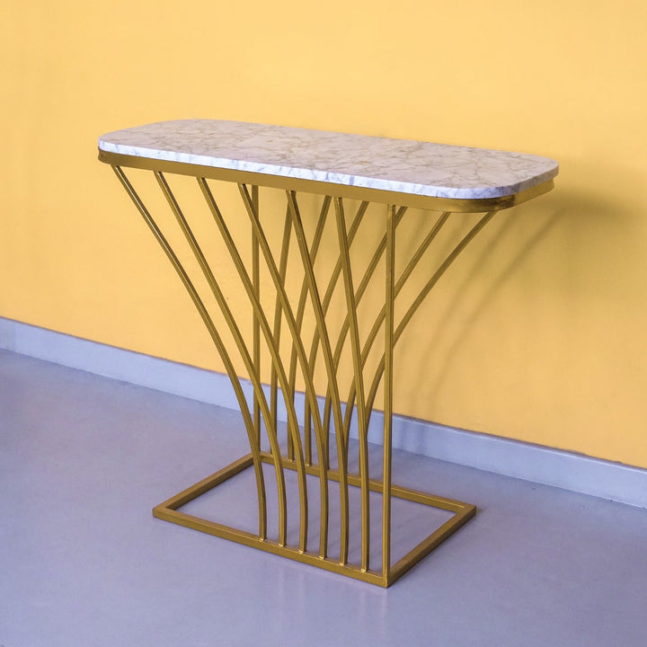 Varnish Entryway Lounge Living Room Console Table (Marble) | Furniture | Waseeh Pakistan