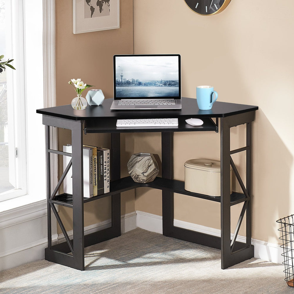 VECELO Corner Computer Desk Workstation Table for Home Office | Furniture | Waseeh Pakistan