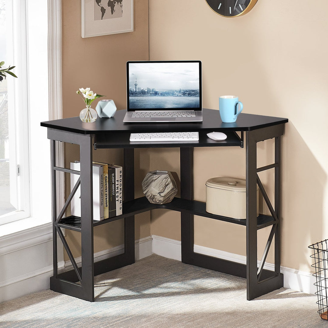 VECELO Corner Computer Desk Workstation Table for Home Office | Furniture | Waseeh Pakistan