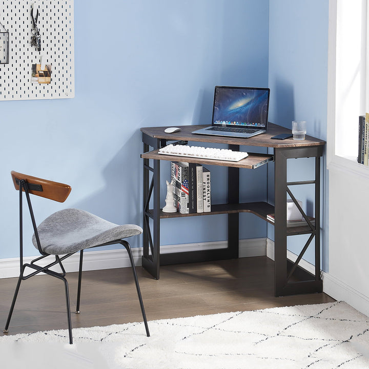 VECELO Corner Computer Desk Workstation Table for Home Office | Furniture | Waseeh Pakistan