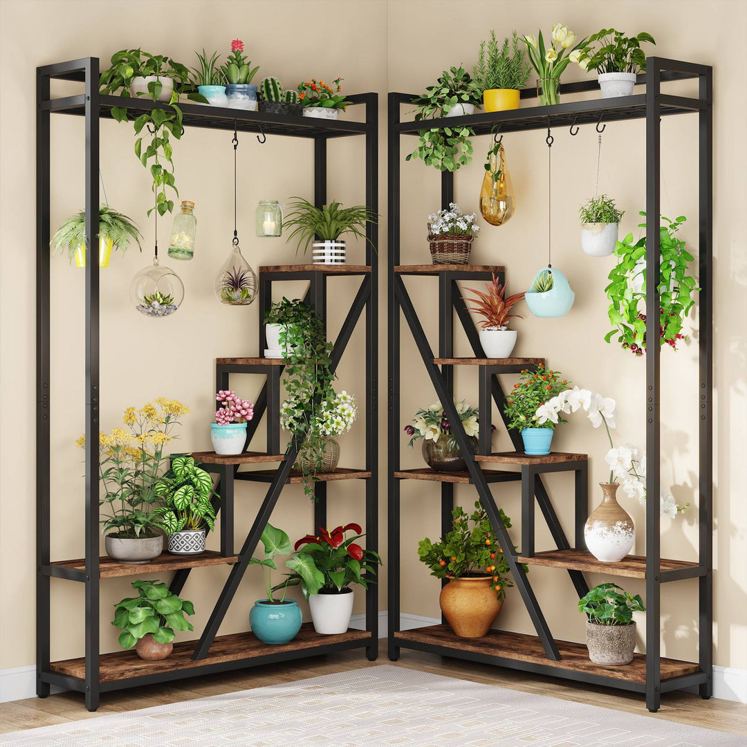 Velior 7-Tier Organizer Rack with 5 S-Hooks | Furniture | Waseeh Pakistan