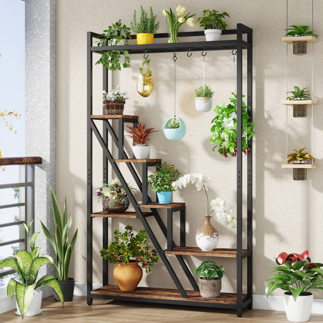 Velior 7-Tier Organizer Rack with 5 S-Hooks | Furniture | Waseeh Pakistan