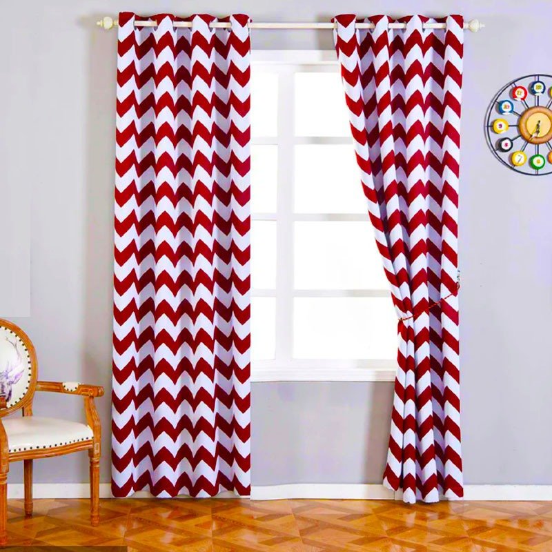 Veloria Zig Zag Curtains | Home Décor | Waseeh Pakistan
