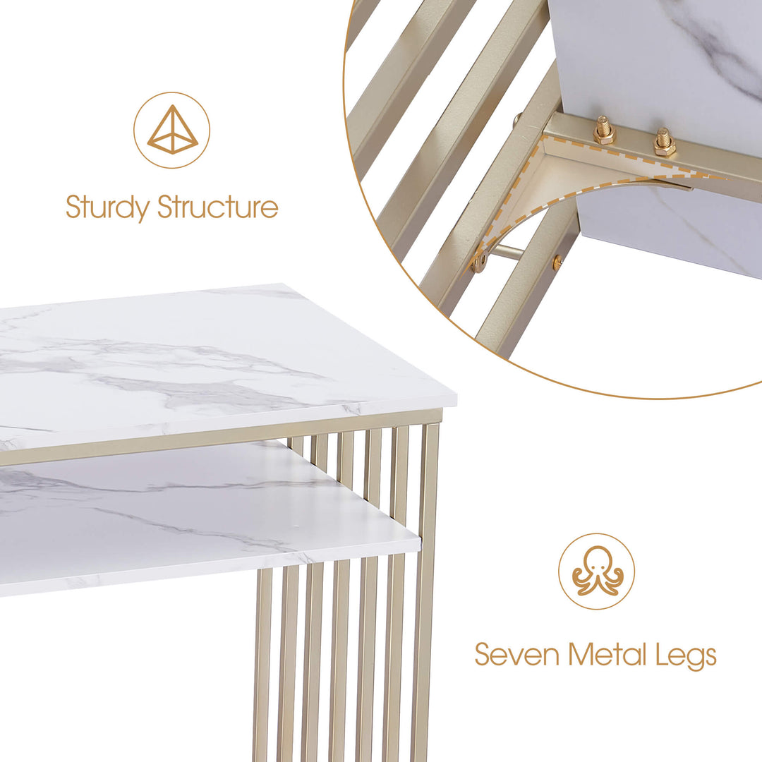 Vinita Console Table for Entryway Gold Entryway Table with Storage | Furniture | Waseeh Pakistan
