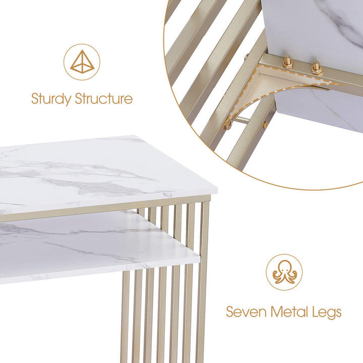 Vinita Console Table for Entryway Gold Entryway Table with Storage | Furniture | Waseeh Pakistan