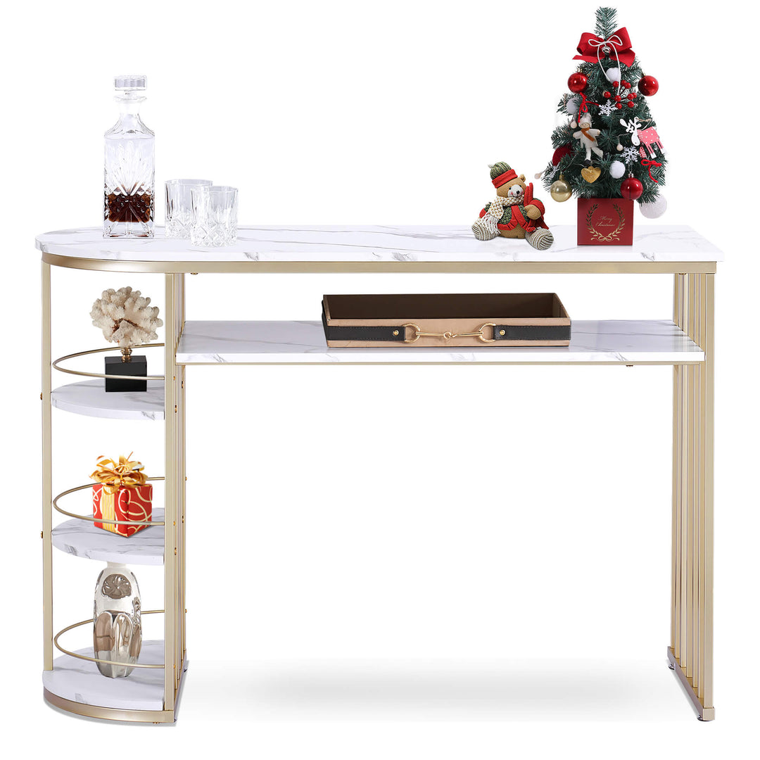Vinita Console Table for Entryway Gold Entryway Table with Storage | Furniture | Waseeh Pakistan
