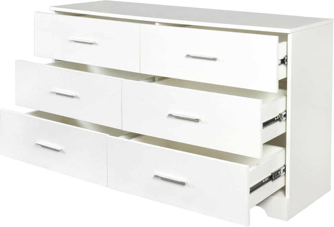Volo White Drawer Double Dresser Living Room Organizer Cabinet Stand | Furniture | Waseeh Pakistan