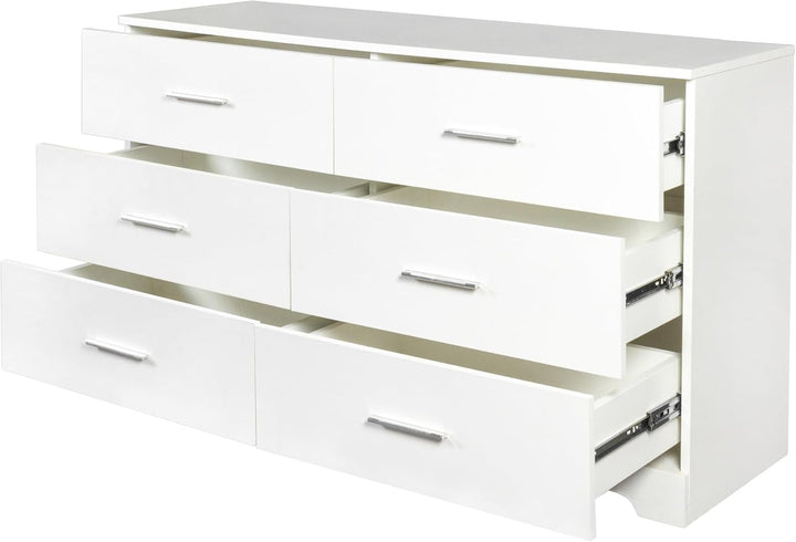 Volo White Drawer Double Dresser Living Room Organizer Cabinet Stand | Furniture | Waseeh Pakistan