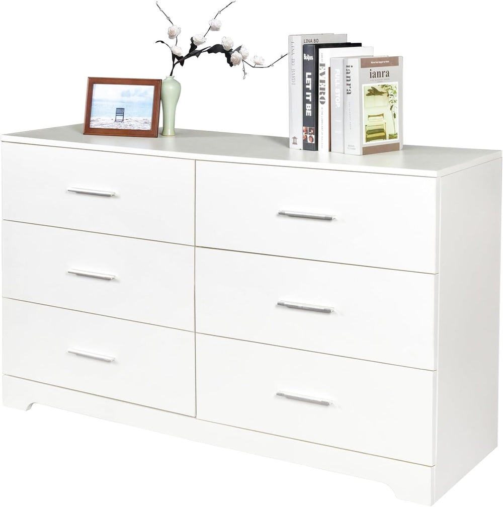 Volo White Drawer Double Dresser Living Room Organizer Cabinet Stand | Furniture | Waseeh Pakistan