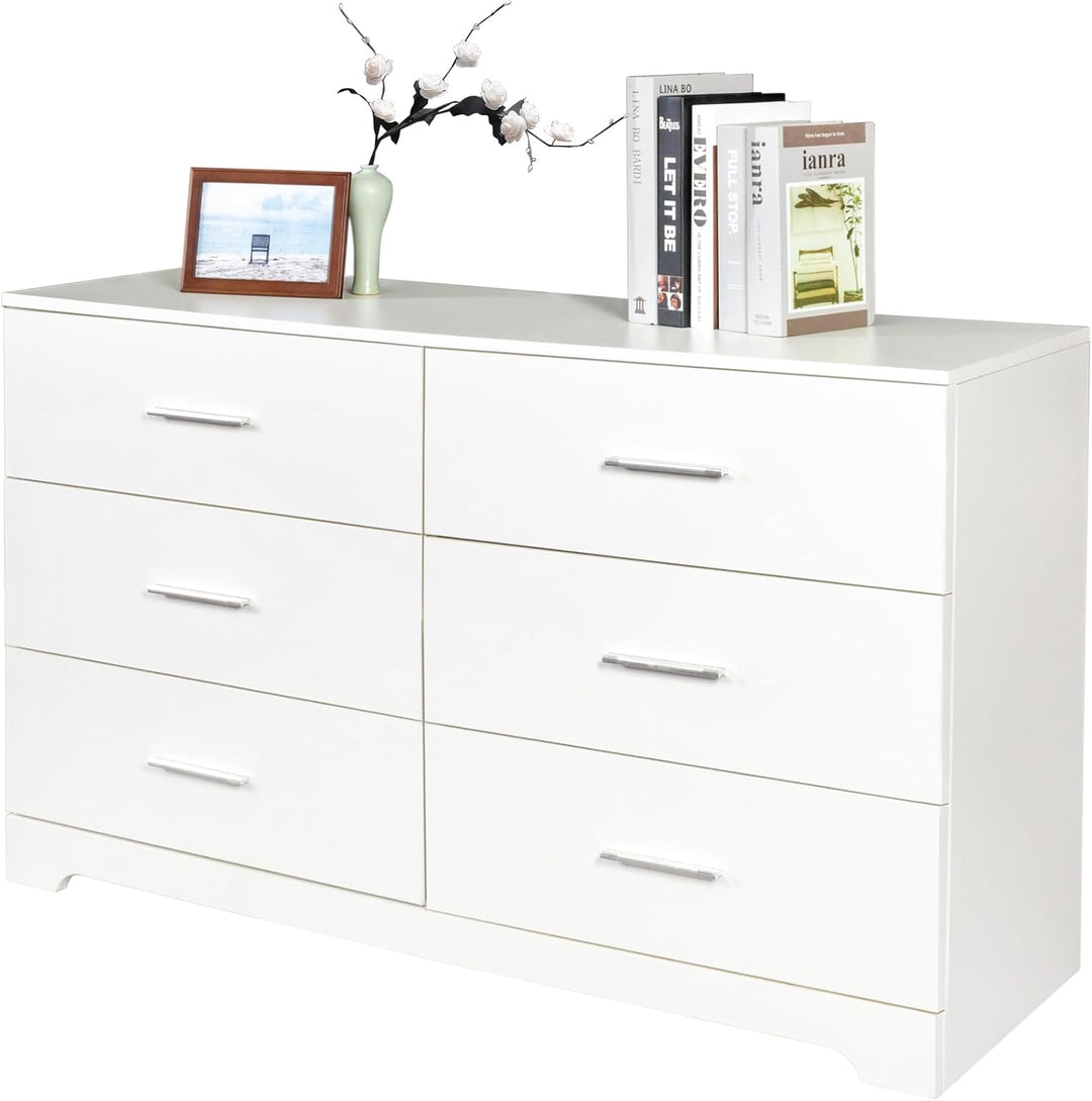 Volo White Drawer Double Dresser Living Room Organizer Cabinet Stand | Furniture | Waseeh Pakistan