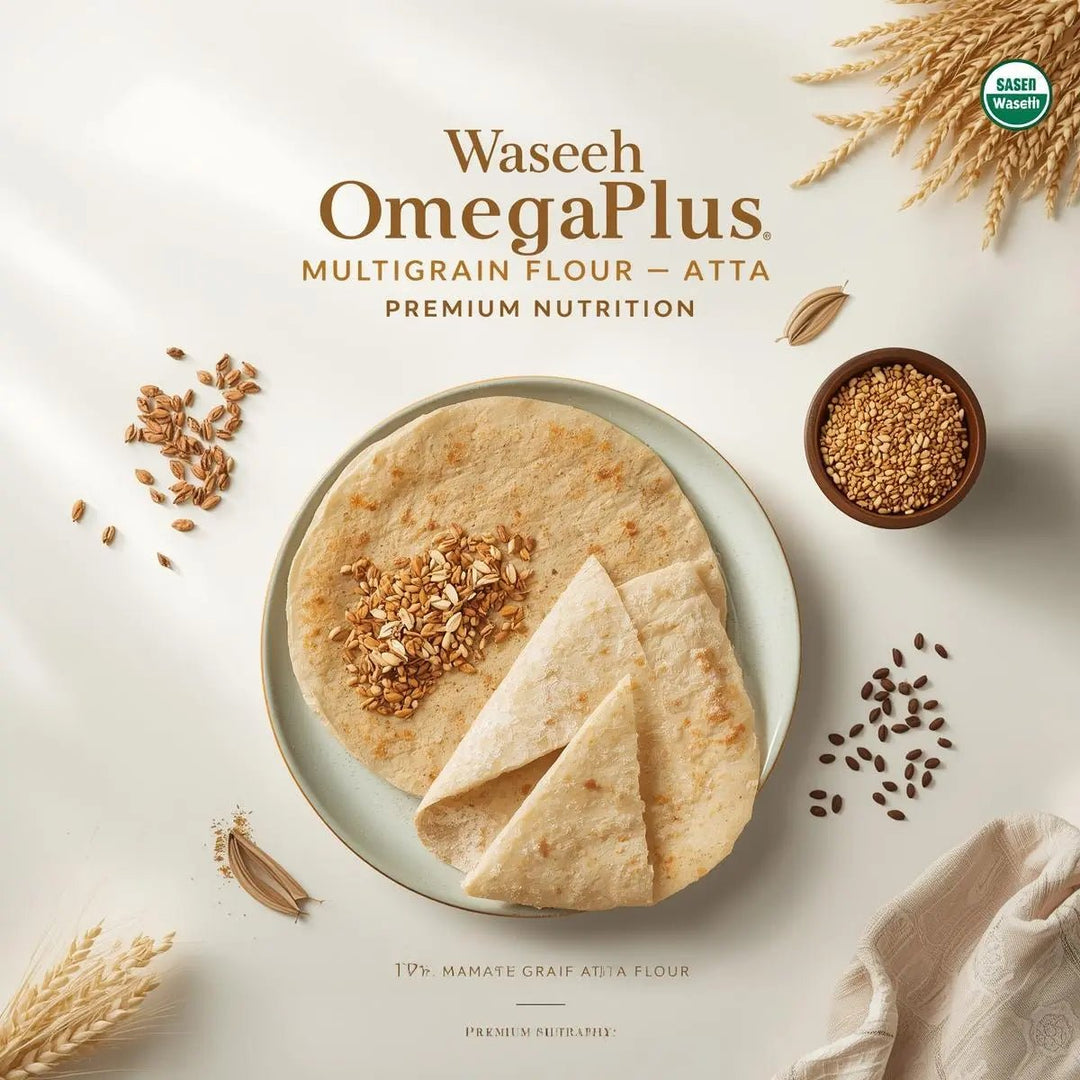 Waseeh OmegaPlus Multigrain Flour Atta - (Premium Nutrition) | Waseeh Farm | Waseeh Pakistan
