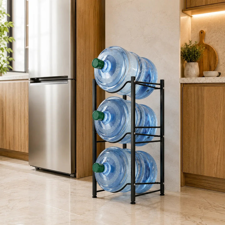 3 tier metal water bottle holder racks for 19 litre bottles in Pakistan