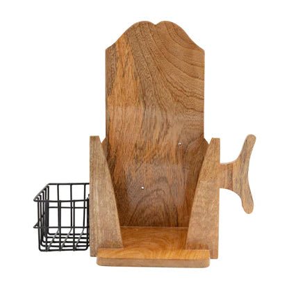 Wealo Solid Wood Wall Mounted Iron Floating Stand | Furniture | Waseeh Pakistan