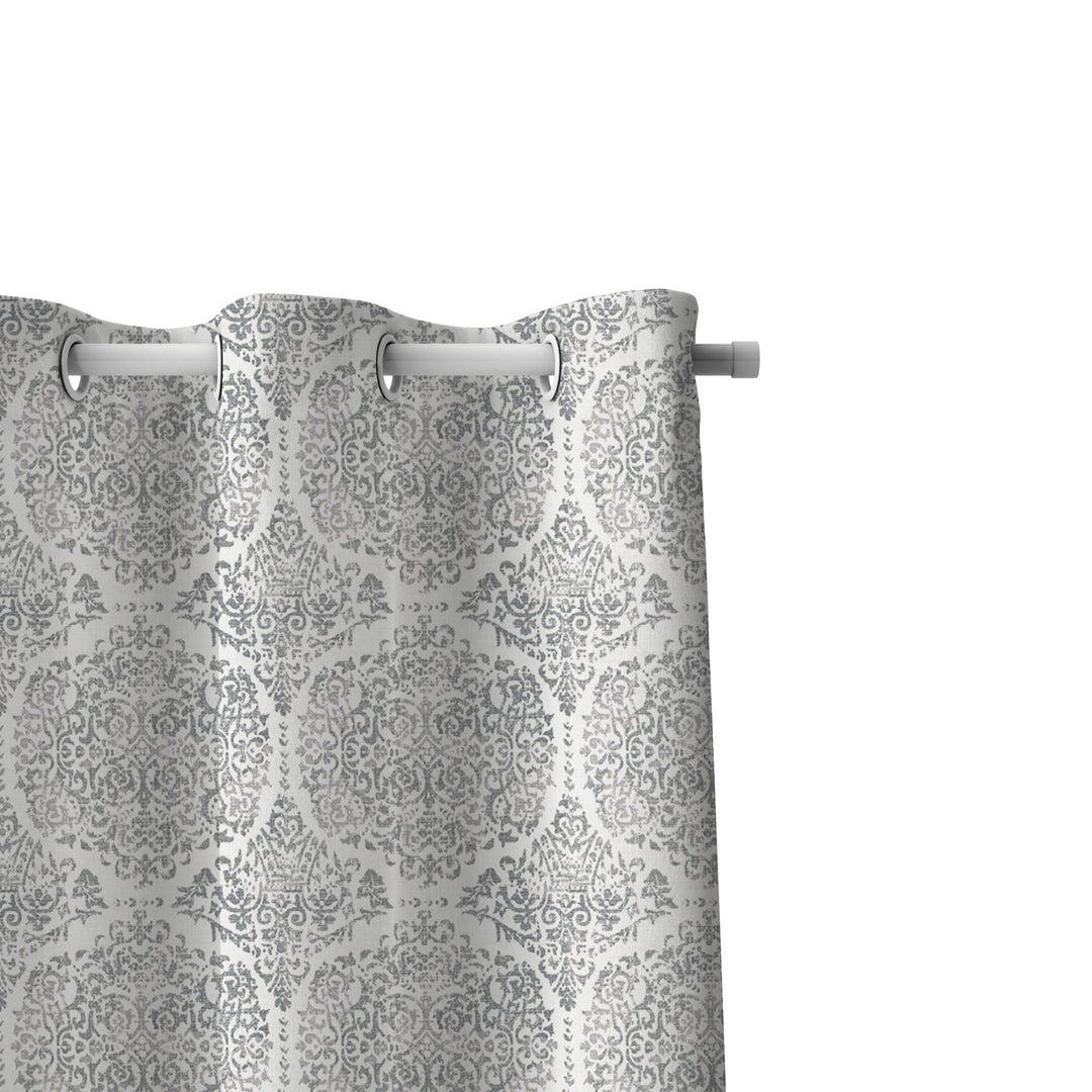 White &amp; Grey Pattern Curtains | Not Sale FB | Waseeh Pakistan