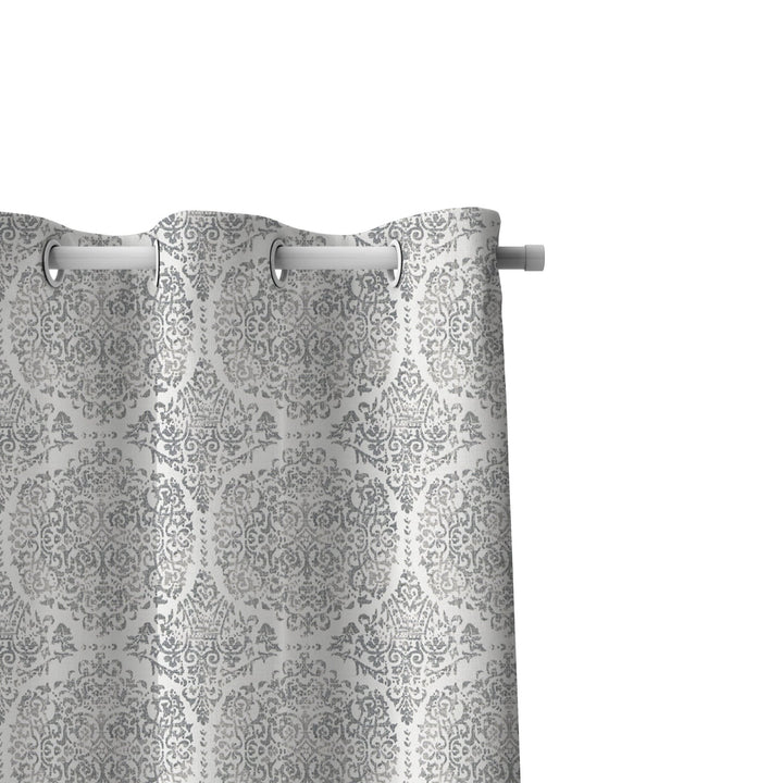 White &amp; Grey Pattern Curtains | Not Sale FB | Waseeh Pakistan