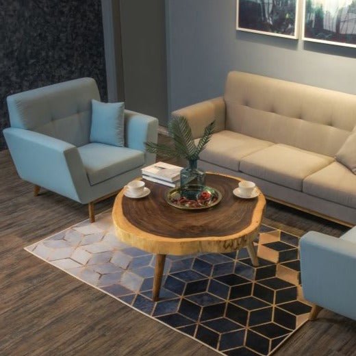 Wooden Log TV Lounge Center Table | Furniture | Waseeh Pakistan