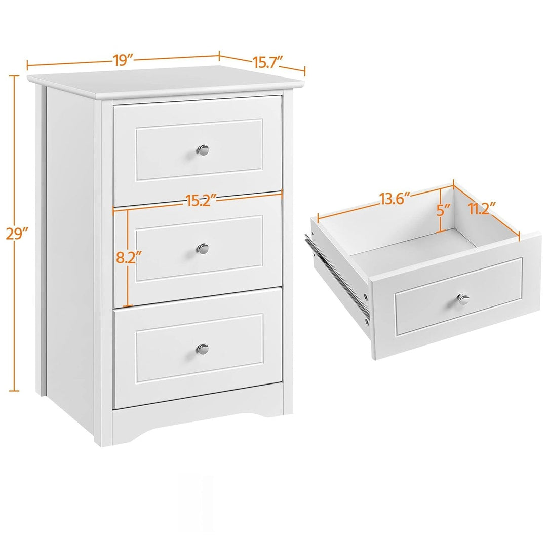 Yahall End Table with 3 Drawers Living Lounge Bedside Table | Furniture | Waseeh Pakistan