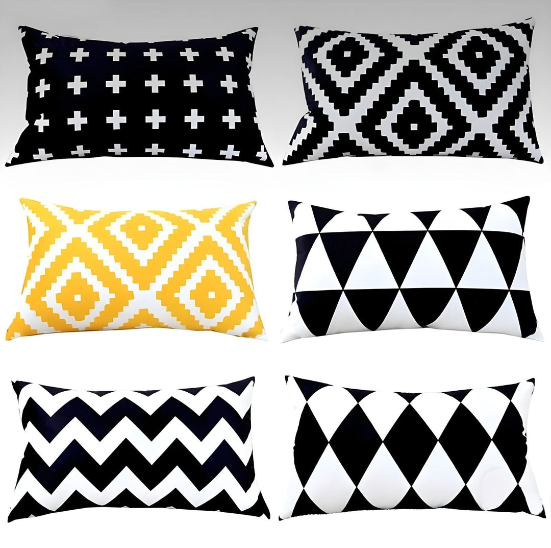 Zebra Lines Living Bedroom Drawing Room Pillow Covers (Set of 6) | Home Décor | Waseeh Pakistan