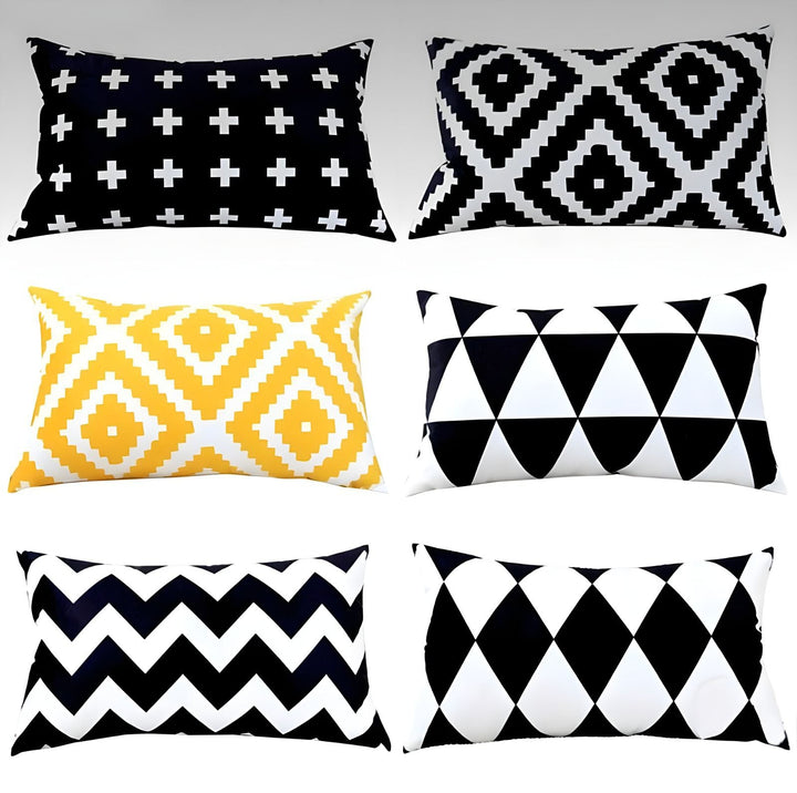 Zebra Lines Living Bedroom Drawing Room Pillow Covers (Set of 6) | Home Décor | Waseeh Pakistan