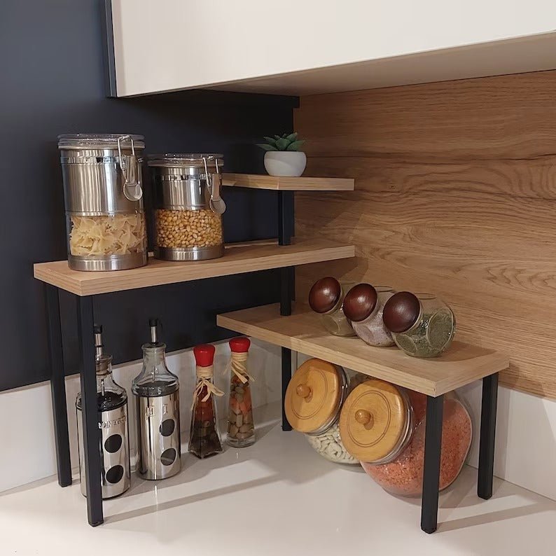 Ziggy Zone Corner Kitchen Spice Salt Organizer Storage Shelve Rack | Not Sale FB | Waseeh Pakistan