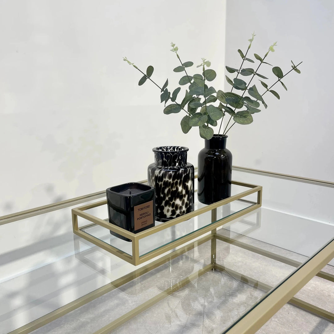 Zindozia Decorative Metal Glass Serving Tray | Home Décor | Waseeh Pakistan