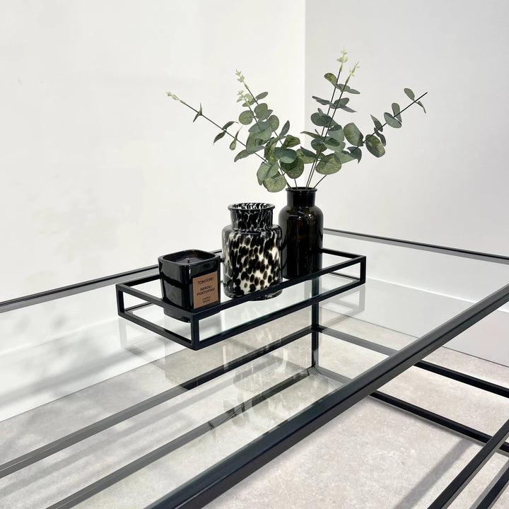 Zindozia Decorative Metal Glass Serving Tray | Home Décor | Waseeh Pakistan