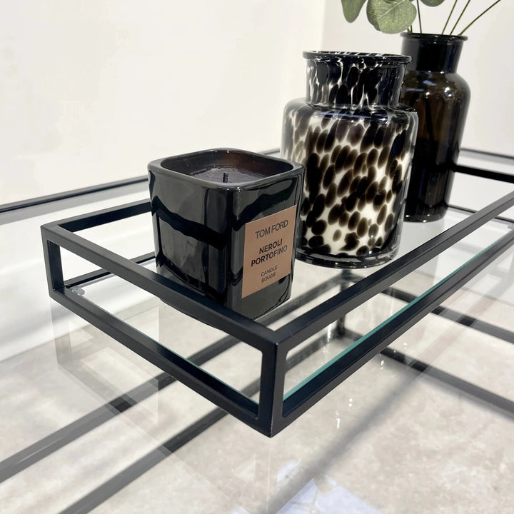 Zindozia Decorative Metal Glass Serving Tray | Home Décor | Waseeh Pakistan