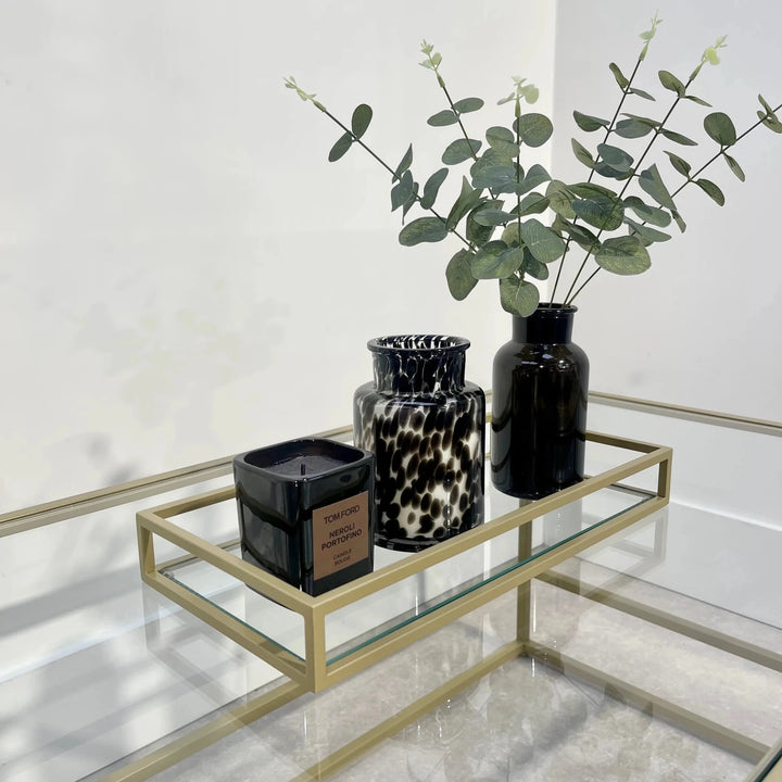 Zindozia Decorative Metal Glass Serving Tray | Home Décor | Waseeh Pakistan
