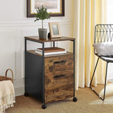 Way Side Office Home Drawer Side Table Rolling Trolley
