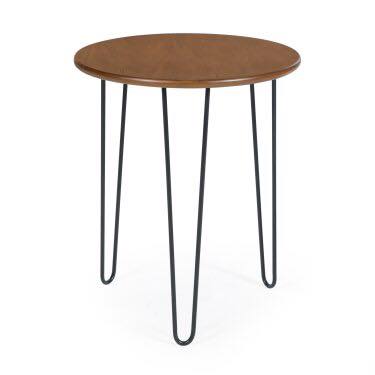 Sumptuous Wooden Top Hairpin Legs Side Center Table (Light) - waseeh.com