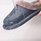 Men Women Waterproof Indoor Slippers (Grey) - waseeh.com