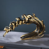 Six Horse Sculpture Decor - waseeh.com