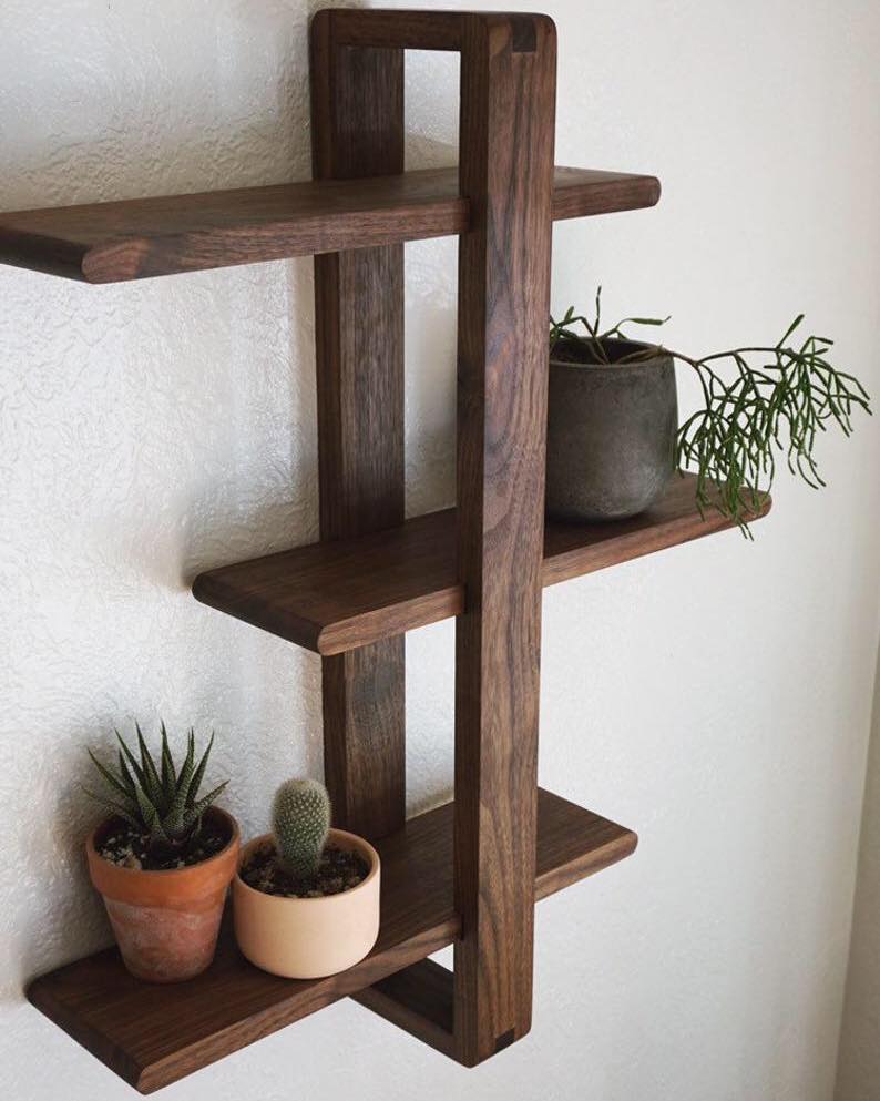 Wall Fitted Vintage Wooden Organizer Rack Shelve Decor - waseeh.com
