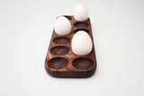 Mahogany Wooden Kitchen Egg Holder Tray - waseeh.com