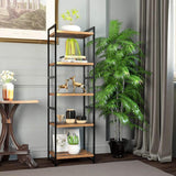 Industrial Style Ladder Bookcase Kitchen Rack (5 Tier)