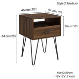 Rustic Side Living Lounge Center Side Hairpin Table - waseeh.com