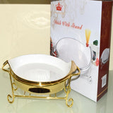 Luxurious & Elegant Radiant Heated Dish with Stand - waseeh.com