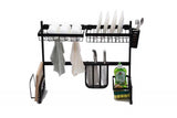 Kitchen Space Stainless Steel Dish Drying Rack (Black) - waseeh.com