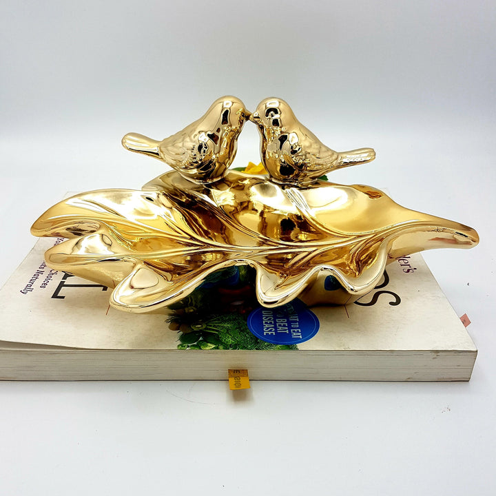 Ceramic Golden Tray - waseeh.com