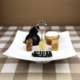 Pastry Stand in Ceramic with Silver Base - Large Size - waseeh.com