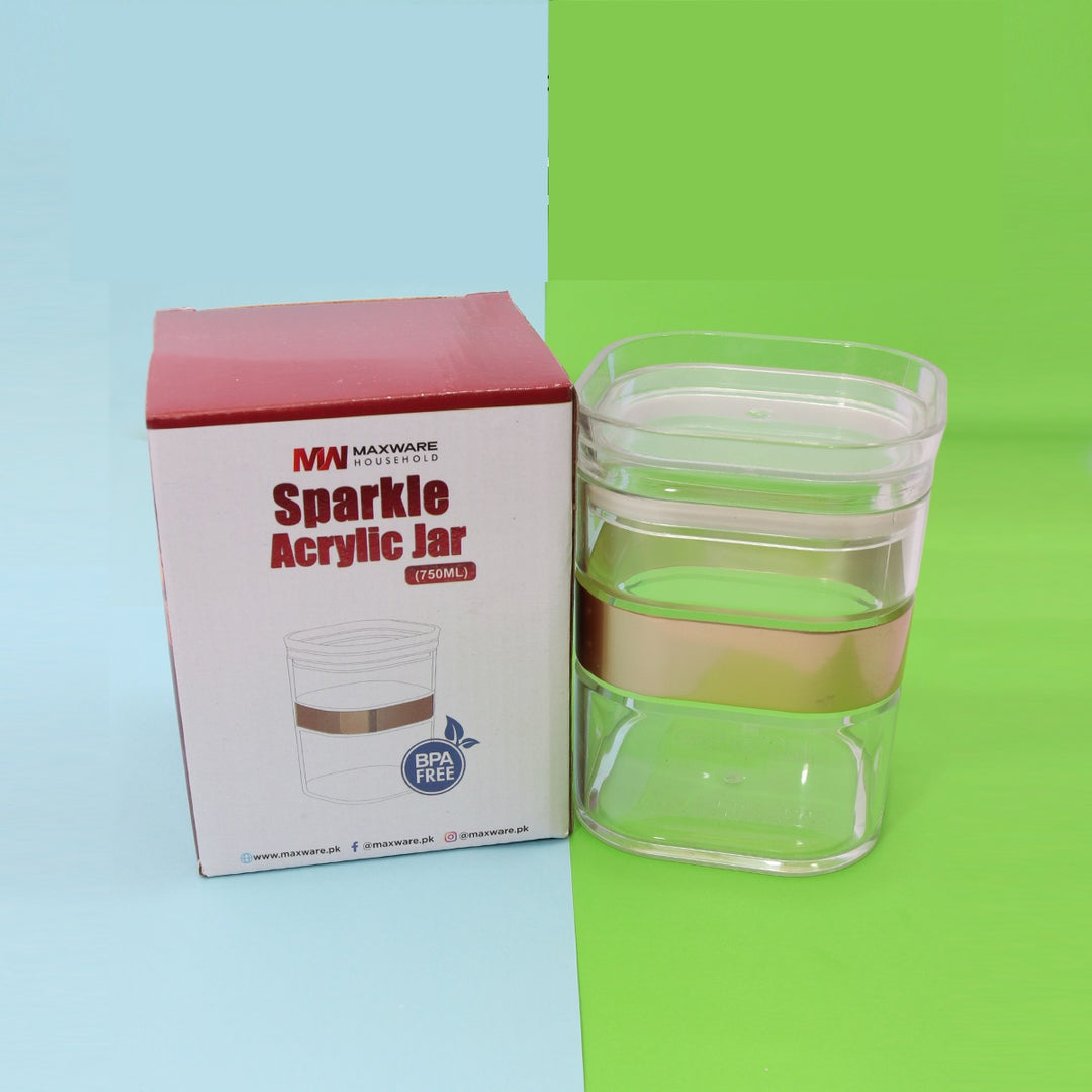 Sparkle Acrylic Glass Jars(Pack of 3) - waseeh.com