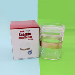 Sparkle Acrylic Glass Jars(Pack of 3) - waseeh.com