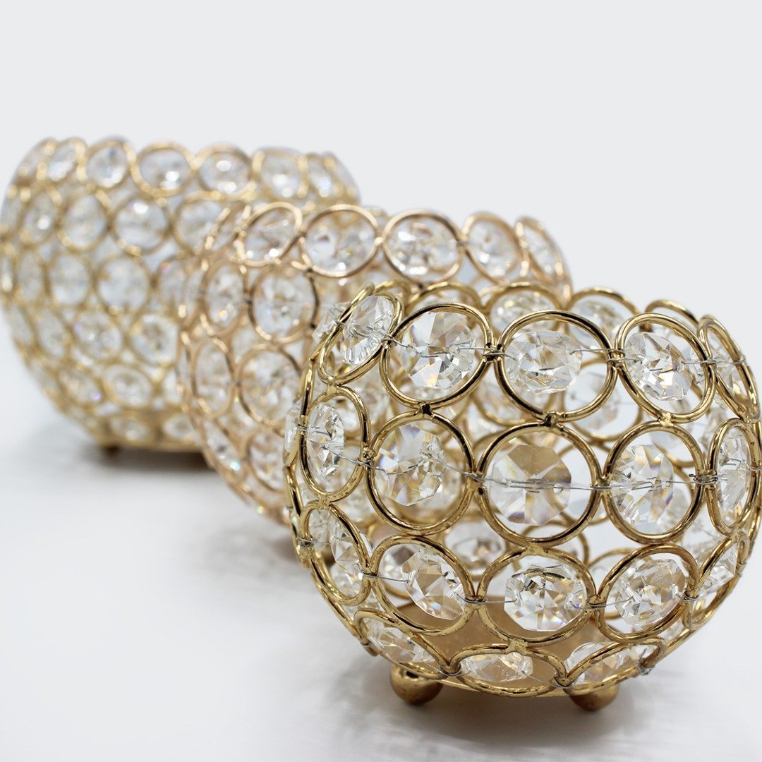 3 pc Golden Globe Set | Home Décor | Waseeh Pakistan