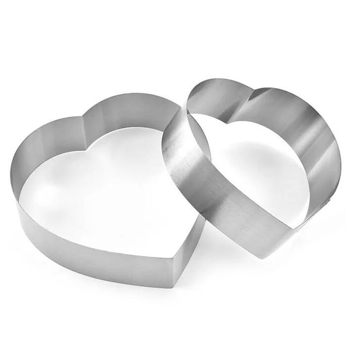 3 Pc Snowflake Circle Heart Shape Thousand Layer Stainless Steel Cake Mould Mousse Circle Cake Decorating Tools | kitchen item | Waseeh Pakistan