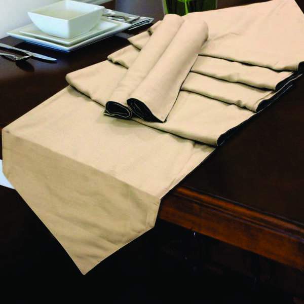 Table Runner 7 PC Set - Plain Double Sided - waseeh.com