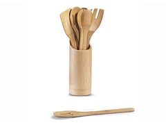 Bamboo Spoon Utensils (7 Pcs) - waseeh.com