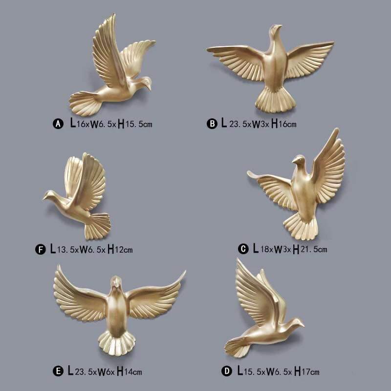 3D Wall Mounted Birds (6 pcs) | Home Décor | Waseeh Pakistan